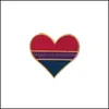 ピン、ブローチジュゲリーレインボーカラーエナメルLGBT用女性男性ゲイレズビアンプライドラペルピンバッジファッションBKドロップデリバリー2021 VDIKC