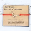 Pulseira de serotonina 5-HT hormona moléculas de dna pulseira de saúde mental pulseira enfermeira jóias para mulheres homens de amizade presente