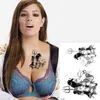 Русалка временная татуировка красочный большой размер татуировки животных / талии наклейка водонепроницаемый фальшивый татуль сексуальные бикини наклейки для воды