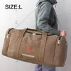 Duffel påsar kanfas män resor stor kapacitet hand bagage väska axel multifunktion helg flyttande paket