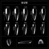 Kads 500pcs No Crease Short Stiletto False Tips s Manicure Nail Art Decoration Extension Tools med gel