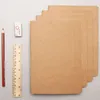 2021 Kraft Kağıt Dizüstü Dolgu Kağıt Ekler Boş Nokta Izgara Not Defteri Günlüğü Dergisi Seyahat S Not Defteri Dolum Planlayıcısı Organi 210 * 110mm