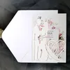 Bröllopsinbjudningar Brud och brudgum Laser Cut Card Love Heart gratulationskort