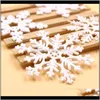 Décorations 1 paquet bricolage plastique blanc faux flocons de neige pour la maison fête de Noël année pendentifs d'arbre de Noël ornements décoration de fenêtre1 C4I Z3Yfo