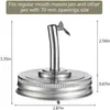 Jar Pour Spout Lid Regular Mouth Oil Vinegar Pours Dispenser with Caps Compatible with Mason Jars RRA11361