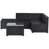 Gå 5-bitars uteplats Rattan PE Wicker Furniture Corner Sofa Set Sectional Sofa Stol Sittande US Stock A50 A38 A30