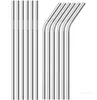 20/30oz Stainless Steel Straw Bar Drinking Straws Bent and Straight Type For Home Party Accessories Barware ZC181
