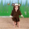 Filtar swaddling baby hooded handduk barn pyjamas barn bad djur modellering simning badrock tecknad film