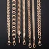 7st Lot Womens Halsband 585 Rose Gold Filled flätad foxtail Hammered Wheat Cuban Weaving Bismark Link Chain hela LCNN1A CH214P