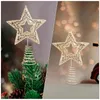 Decorações de Natal 2pcs Topper Tree Hollow Star Treetop Ornament Decor