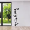Wall Stickers Black Flower Creative Refrigerator Cupboard Kitchen Decor Decal Wallpaper Home Wardrobe PVC Sticker