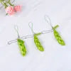 Fidget Speelgoed Antistress Squeeze Edamame Sleutelhanger verlichten Stress Speelgoed Squeeze Bonen Oppervlaktemotie 7 * 2 * 1,5cm