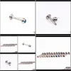 Labret, entrega de gota 2021 Labret Ring Lip Piercing Stud Crystal Gem Stone Moda J￳ias de Moda