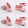 Premiers Marcheurs Enfant Fille Rose Ballet Danse Chaussures À Bout Professionnel Dames Satin Pointe Soie Taille 22-30