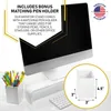 Support de moniteur en acrylique avec porte-stylo assorti, support de moniteur en acrylique transparent de 12 mm d'épaisseur, support pour ordinateur portable pour la maison, le bureau et le travail. Support de bureau d'ordinateur