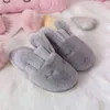 New Fashion Autumn Winter Women Home Cotton Slippers Rabbit Ear Indoor Floor Slippers Warm Men Shoes Couple Cute Plush Slippers Y1206