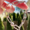 Moda 925 bracciali in argento sterling per le donne fai da te Fit Pandora perline Charms braccialetto a maglie snelle gioielleria regalo della signora con la scatola originale