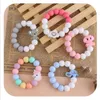 Bébé Animal Dentition Bracelet Silicone Bébé Dentition Multicolore Sans BPA De Qualité Alimentaire Jouet Hochet Sucettes jouets