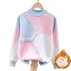 Arrivo Girl Siga per ragazze autunnali 4-17y 4-17y Baby-Neck Cotton Cotton Knite Knite Warm Jakcet di qualità adolescente Pullover 211201 211201