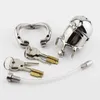 Nxy Sex Chastity Devices Ceinture de chasteté en acier inoxydable à double verrouillage Homme Dev2737