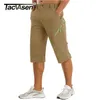 TACVASEN Below Knee Length Summer Waterproof Shorts Mens Quick Drying 3/4 Pants Hiking Walking Sports Outdoor Nylon 210806