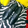 Sapatos artesanais do vintage do estilo britânico para homens grossos zíper do zíper Derby Sapatos dos homens Oxfords