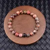 Brins de perles cylindre hématite Chakra Nature pierre Bracelets hommes Protection de la santé perles d'oeil de tigre femmes soins énergie bijoux Kent22