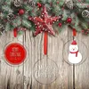 24 Piece 3inch Transparent Clear Circle Boże Narodzenie Hangtag DIY Puste Okrągłe Akrylowe Ozdoby Xmas Drzewo Wisiorek LLF12001