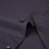 メンズドレスシャツソリッドカラープラスサイズ8xlブラックホワイトブルーグレーキシェムホム男性ビジネスカジュアル長袖シャツ210708