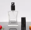 50 ml kvadrat parfymflaskor tom flaska klar glas spray-flaska grossist sn4262