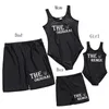 Summer Family Matching Swimwear Mother Swimsuit Mommy And Me Bikini Clothes Father Mom Daughter Son Bathing Suit 210417