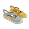 Scarpe da donna Zeppe in pelle scamosciata Sandali alti alla caviglia Punta tonda Scarpe casual Pendenza alta Sandali a testa tonda Zandalias De Verano Mujer Y0721