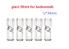 Glass Filter Tip Round Mouth Smoking Joint OD12mm 30mm Clear Colorful holder for Dry Herb Tobacco Cigarette Rolling Paper dankwoods