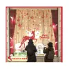 HM02011AB China post free postage Christmas sika deer sitting room bedroom setting wall stickers in the New Year 210420