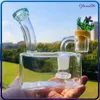 Mini Bong Табачные водопроводные трубы курение кальян Waterpipe маленький кубик дизайн с 14 мм кварцевый браслетный гвоздь кактус карб капюшон