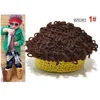 Dreadlocks Knitted Children Hats for Boys Cap Wool Kids winter hat newborn Girls Beret Child Beanie Wigs Bonet 210413