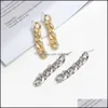 Boucle d'oreille bijoux coréen chaîne en métal cristal déclaration longues boucles d'oreilles punk pour femmes mode boucle d'oreille femme cadeau livraison directe 2021 Zsv30