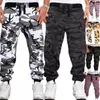 Camuflagem Jogger Militar Calças Homens Pura Algodão Mens Primavera Outono Lápis Harem Pant Calça Homens Confortável Calças Camo Jogadores 210406