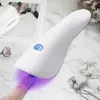 Nail Dryers Monja 5W Mini White Handheld LED Art Dryer USB Charging UV Gel Quick Drying Potherapy Lamp Manicure Tool379