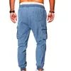Мужские брюки повседневные спортивные джинсы подходят для бегущих бегунов спортивные штаны джинсовые брюки Pantalon Cargo Homme летние мужчины BROEK MANNEN