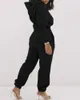 Ninimiour Women Elegant Two -Pieces Suit Sets Femee Stylish Plus Size Plain Long Sleeve Top & Pants Set Sport Outfits 210415