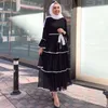 Vestidos casuais plus size abaya turquia noite africana para mulheres vestido muçulmano flare manga femme islam robe vestidos tiered252x