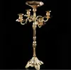 65cm Gold Finish Candelabra med blomma skål, 5-armar hållare bröllop händelse ljus centerpiece candelabrum