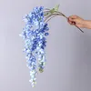 Kunstmatige Wisteria Flower 5 vorken opknoping wijnstok simulatie bloemen voor bruiloft woondecoratie