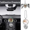 Blanc Sublimation DIY Pendentif Collier Pour Adultes Décoration De Voiture Tentures Enfants Cadeaux D'anniversaire FY4406