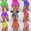 CM.Yaya Summer Women Bandana Paisley Skriv ut Patchwork med Pocket Safari Style Shorts Biker Fashion Fitness 210714