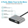 USB-C till HDTV VGA USB3.0 Typ C PD 4 i 1 Adapter H￶g hastighet 4K 60Hz Uppl￶sningsst￶d f￶r MacBook-surfplatta
