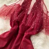Шикарные блестки сетки пэчворк с плеча с коротким рукавом мини Bodycon платье женщины летние сексуальные тонкие вечеринки Vestidos 210603