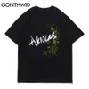 T-shirt Camisetas Grafiti Dos Desenhos Animados Punk Rock Gothic Tye Manga Curta Tshirts Streetwear Hip Hop Hip Hop Casual Cotton Tops 210602
