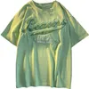 Зоёнова Синие Зеленые Графические футболки для женщин Негабаритный Улица Мода Одежда с коротким рукавом Хлопок Cool Computable XL Топы 210720